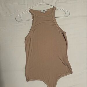 AGOLDE beige ribbed bodysuit NWOT